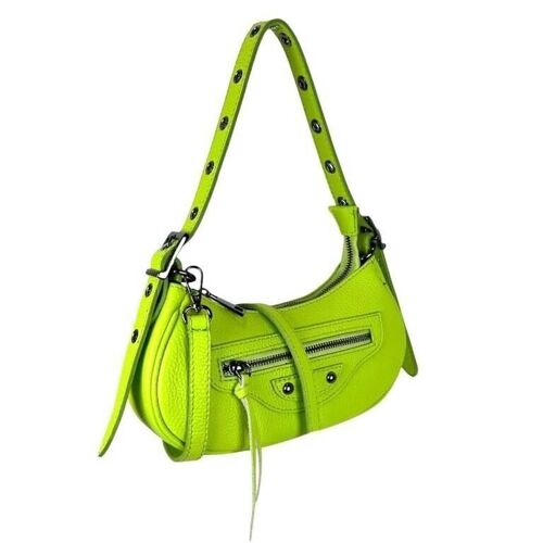 Bolso Bandolera de Piel para Mujer con Bolsillo Frontal