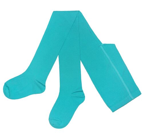 Cotton Tights for Children >>Azure Blue<< Plain Color UNI soft cotton