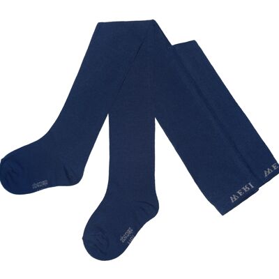 Collant in Cotone per Bambini >>Blu Inchiostro<< Tinta Unita UNI in morbido cotone