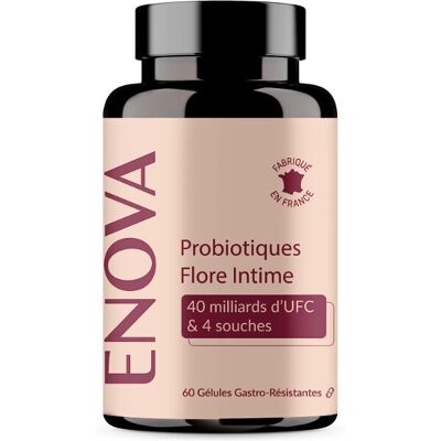 Probiotique Flore Intime | Jusqu'à 40 Milliards UFC/Jour | 4 Souches : Lactobacillus Reuteri, Rhamnosus Crispatus et Acidophilus | 100% Français | Intima | Complement alimentaire