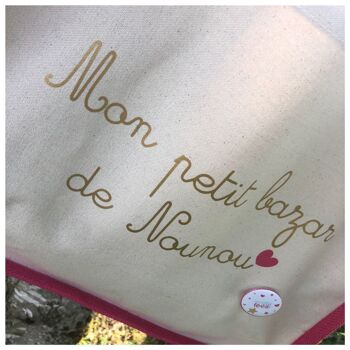 Sac Cabas "Mon petit bazar de Nounou" (enfant, assistante maternelle 2