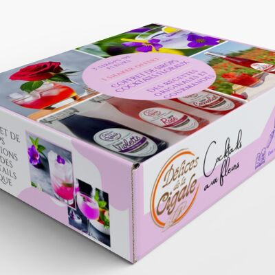 Coffret de sirops cocktails floraux 3 X 25 cl + shaker