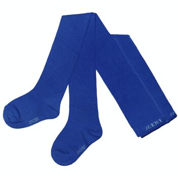 Collants en Coton pour Enfants >>Bleu Royal<< Couleur unie UNI 1