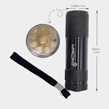 Torche de poche compacte, torche de camping, torche de poche, torche LED portable, mini lampe de poche, petite torche portative 3