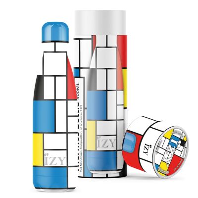 IZY – Isolierte Künstlerflasche – Piet Mondriaan – Compositie – 500 ml