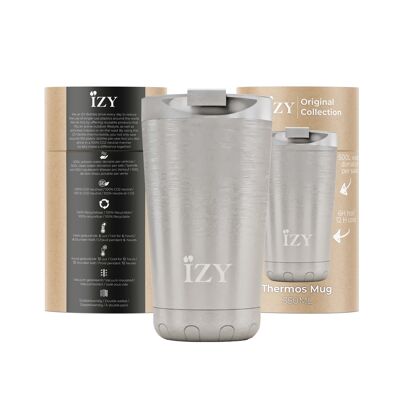 IZY - Mug Isotherme Original - Argent - 350ml