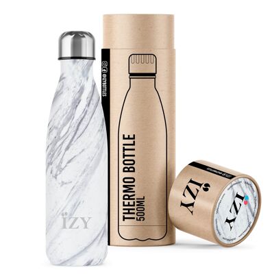 IZY - Original Insulated Bottle - Marble - White - 500ml