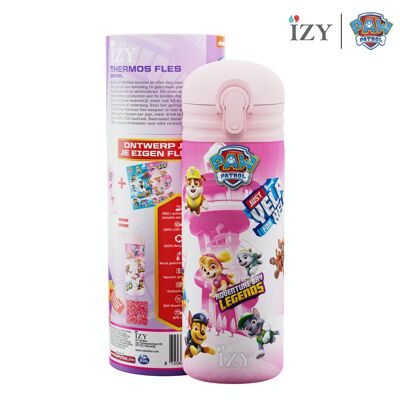 IZY - Bottiglia termica per bambini - Paw Patrol - Rosa - 350 ml