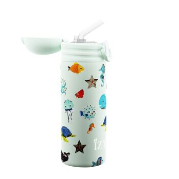 IZY - Bouteille Isotherme Kids - Animaux marins - Vert - 350ml 2