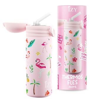 IZY - Bouteille Isotherme Kids - Flamant Rose - 350ml 1