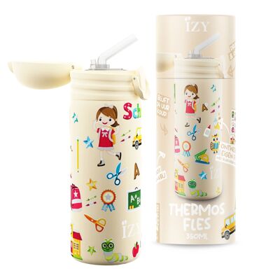 IZY - Biberón Isotérmico Niños - Escolares - Amarillo - 350ml