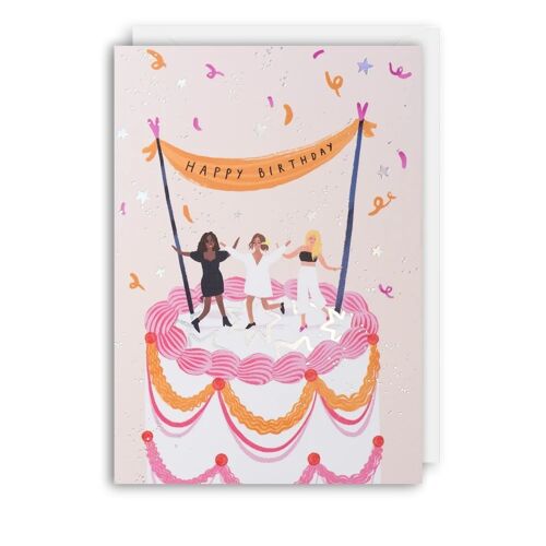GIRLS DANCING Birthday Card