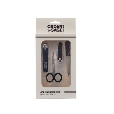Ensemble de manucure 4 pièces cèdre et sauge