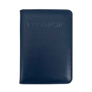Couverture de passeport en cuir PU, couverture de passeport imperméable, porte-passeport en cuir PU, étui pour passeport de voyage 3