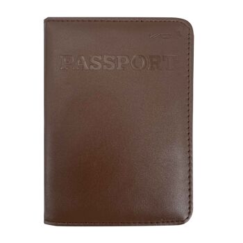 Couverture de passeport en cuir PU, couverture de passeport imperméable, porte-passeport en cuir PU, étui pour passeport de voyage 4