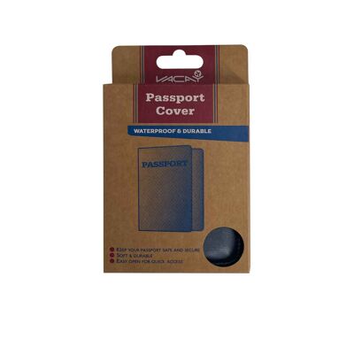 Couverture de passeport en cuir PU, couverture de passeport imperméable, porte-passeport en cuir PU, étui pour passeport de voyage