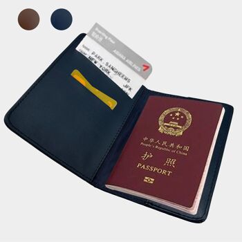 Couverture de passeport en cuir PU, couverture de passeport imperméable, porte-passeport en cuir PU, étui pour passeport de voyage 6