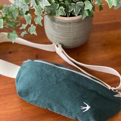 Léo Cotton Belt Bag - Pine Green