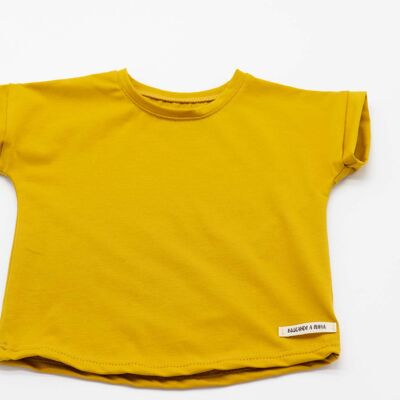 Barbara T-shirt mustard short sleeve