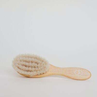 Organic baby brush with embossing