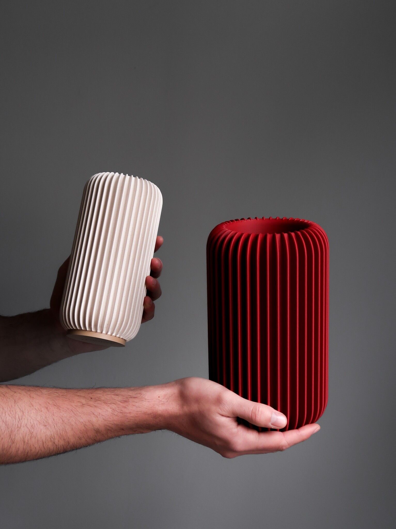 Dekorative Vase VORENA, 24 cm, inklusive Glasbehälter