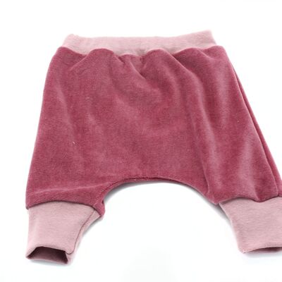 Pantalone Basic in Velluto Rosa