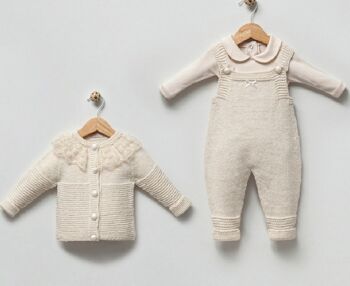 Combinaison en coton biologique et laine, lot de quatre tailles, combinaison à capuche, ensemble élégant pour bébé de 0 à 1 an 6