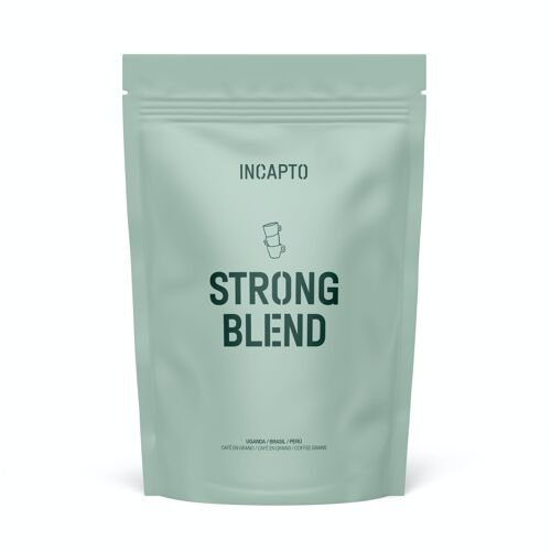 Café en Grano Natural INCAPTO - STRONG BLEND | Café fuerte y amargo | Mezcla de Orígenes - Uganda, Brasil y Perú