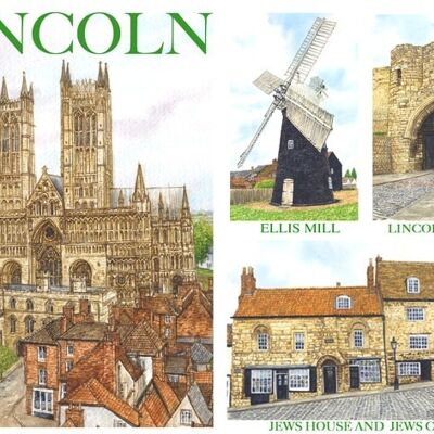 Lincoln Fridge Magnet, Views of Lincoln.