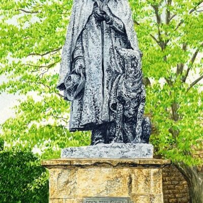 Lincoln-Kühlschrankmagnet Tennyson-Statue