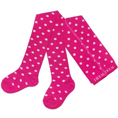 Collant in Cotone per Bambini a Pois >>Rosa<< in morbido cotone