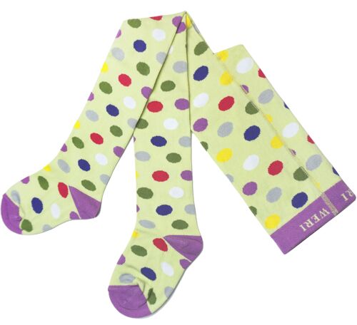 Cotton Tights for Children Polka Dot >>Spring Colors<<