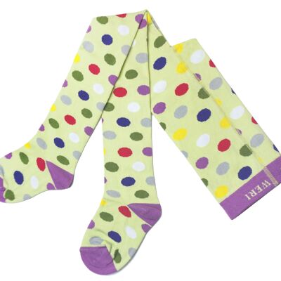 Collant in Cotone per Bambini Pois >>Colori della Primavera<<