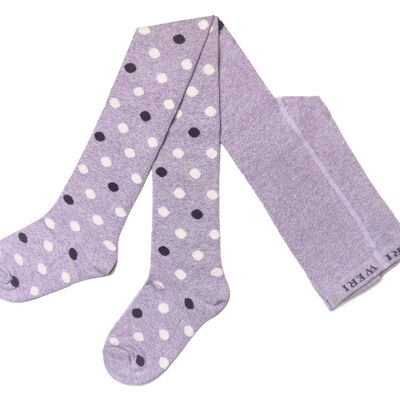 Cotton Tights for Children Polka Dot >>Lilac and Purple<<