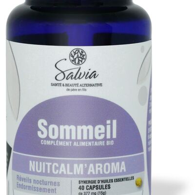 Nuitcalm'aroma - 40 capsules - Organic - Essential oils