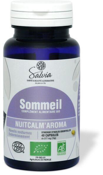 Nuitcalm'aroma - 40 capsules - Bio - Huiles essentielles