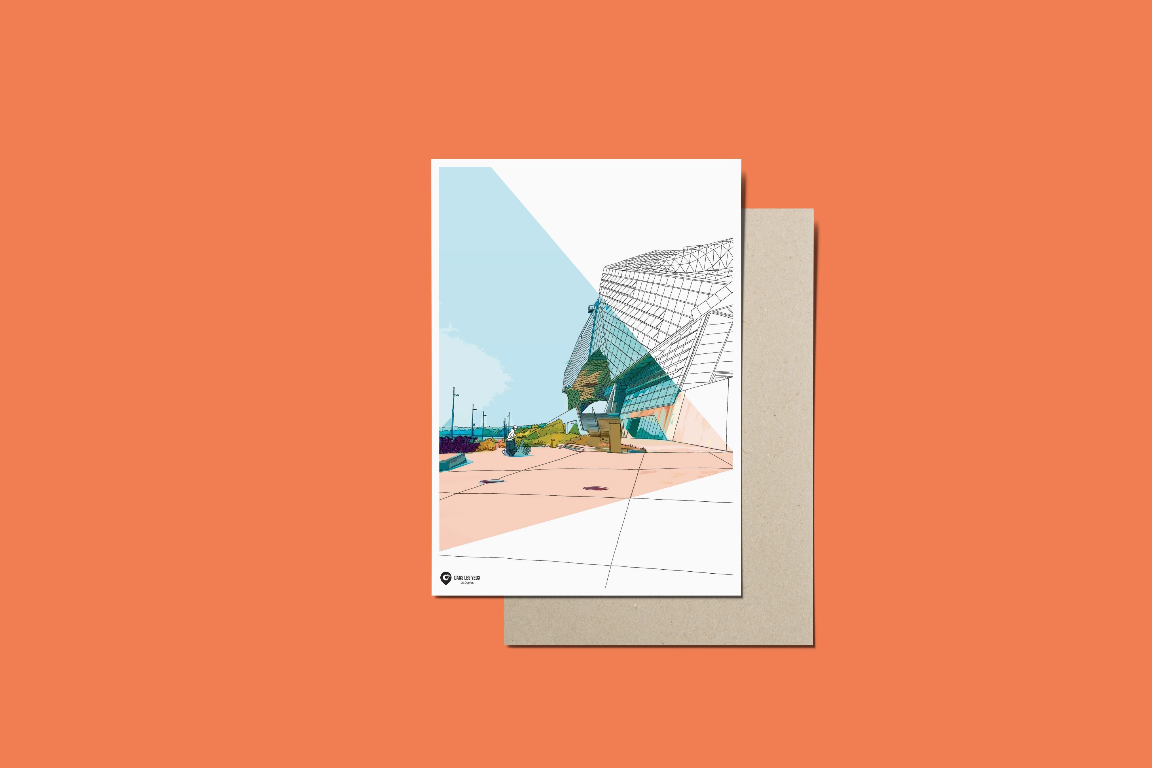 Cartolina del museo Confluences, Lione