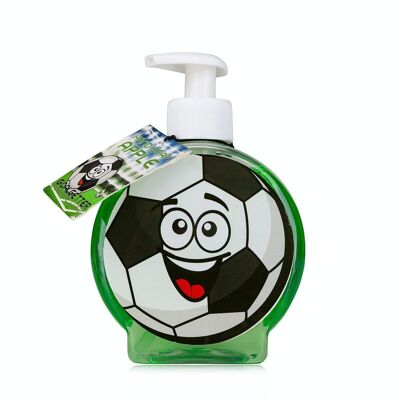 Jabón de manos GOALGETTER en dispensador de bomba de fútbol, dispensador de jabón con jabón líquido