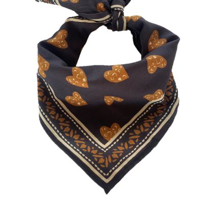 "Coeur Sauvage" printed scarf Anthracite Child