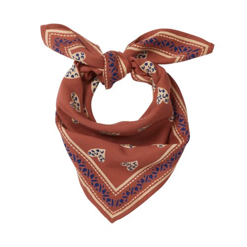 Foulard imprimé "Coeur Sauvage" Terracotta Enfant