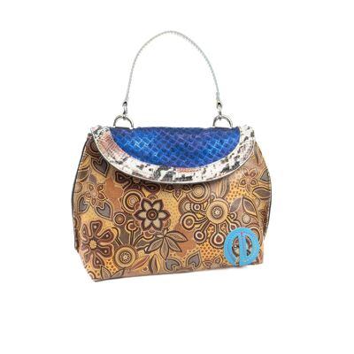 Kleo Bag - Borsa a mano in pelle patchwork