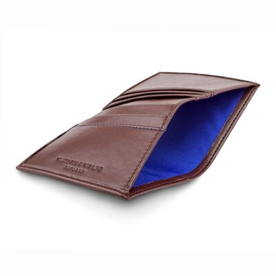 Card Wallet with Notes Pocket in Chestnut Brown