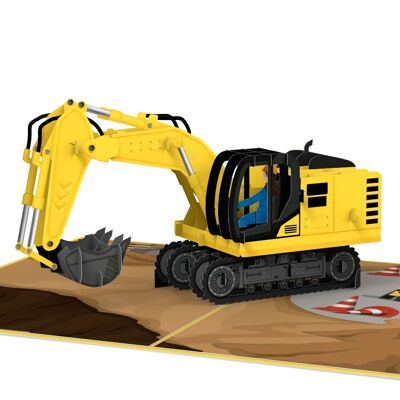 Excavator pop up card