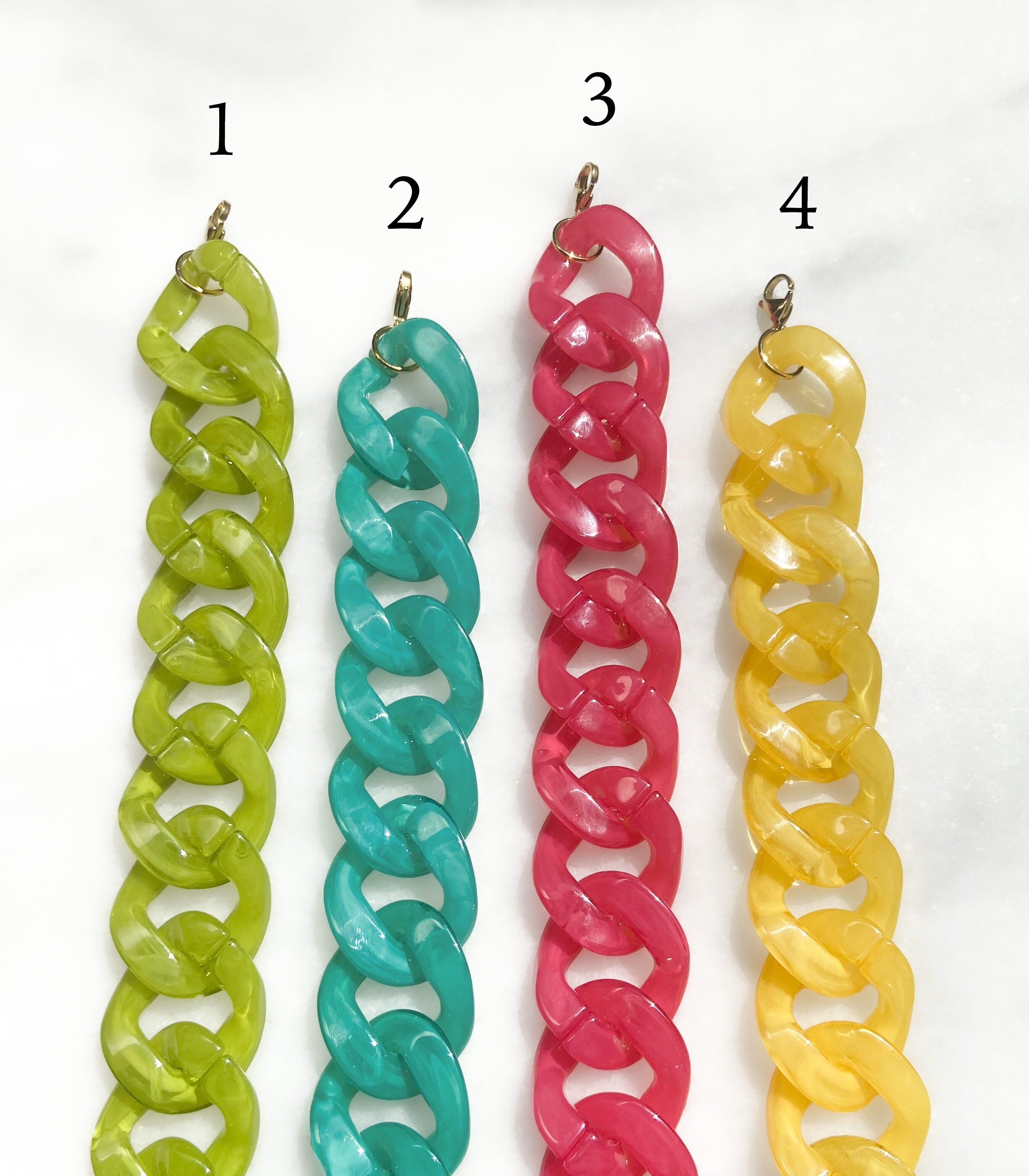 Braccialetti colorati in maglia acrilica grossa