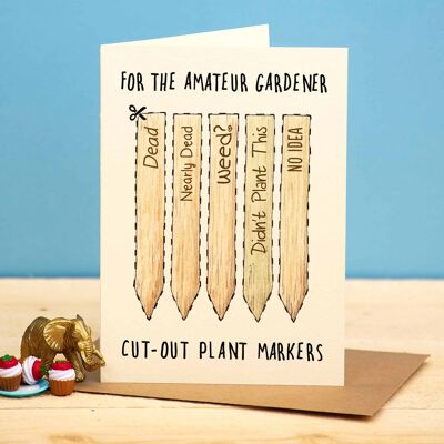 Biglietto da giardiniere amatoriale - Carta di tutti i giorni - Divertente