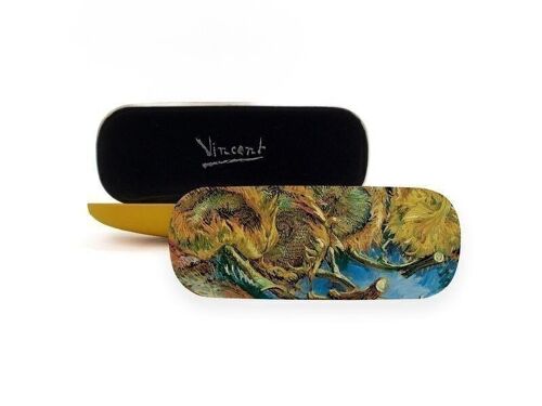 Spectacle Case, 4 faded sunflowers, Van Gogh