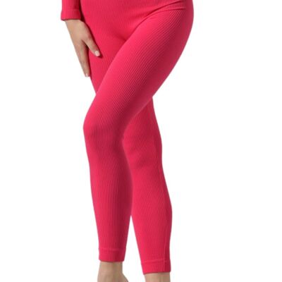 SARA pink microfibre leggings for women