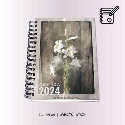 Diary lily 2024, day per page format