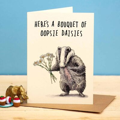 Oopsie Daisies Card - Désolé - Carte d'excuses