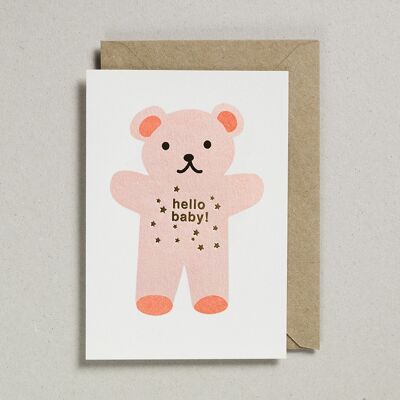 Cartes bébé Riso (paquet de 6) Hello Teddy